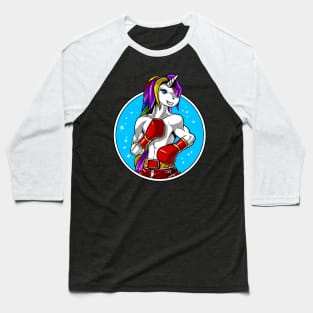 Unicorn Boxing Baseball T-Shirt